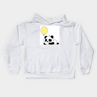 Panda and balloon Kids Hoodie